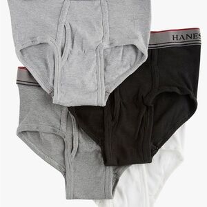 Hanes Gray and Black Briefs Comfortable Everyday Bottoms
